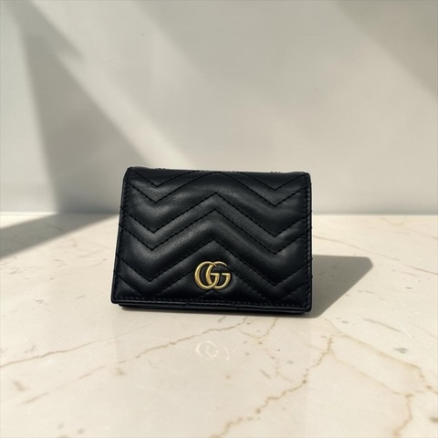 莉亞精品♡ Gucci 466492 馬夢對開短夾 二手美包