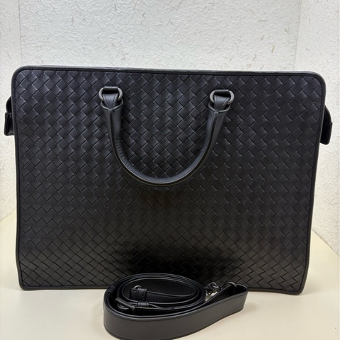Bottega  Veneta BV葆蝶家 黑色編織男士公文包