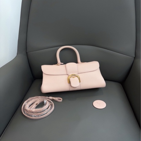 Delvaux 德尔沃横版brillaiant粉色樱花粉28*15*12