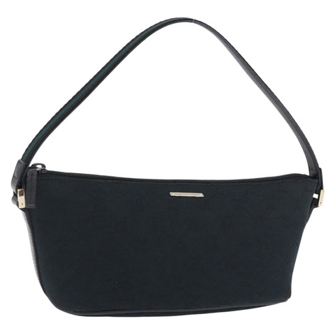 GUCCI GG帆布配件包 黑色金色 141809 正品 yk20649V