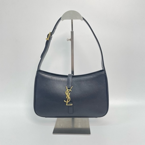 【售出展示💫拍下無效】YSL/聖羅蘭 le5a7 黑金牛皮hobo小號腋下包