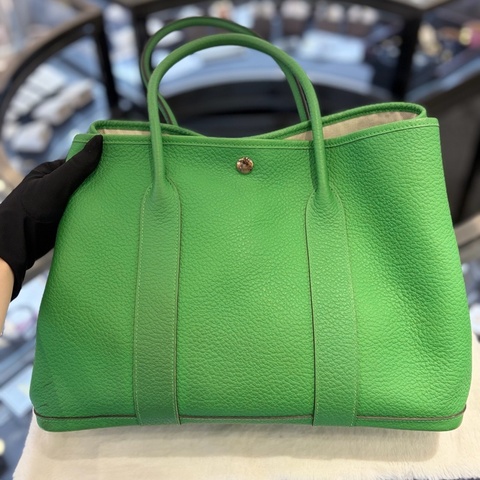HERMES 愛馬仕 綠色Garden 花園36  T刻