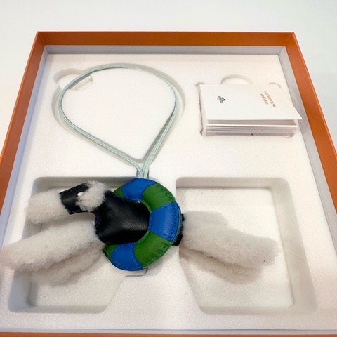 Hermès Budy « A la Mer »掛飾 絨毛狗狗 游泳圈