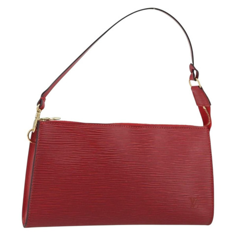 路易威登 Epi Pochette Accessoires 手拿包 紅色 M52947 LV Auth am12093V