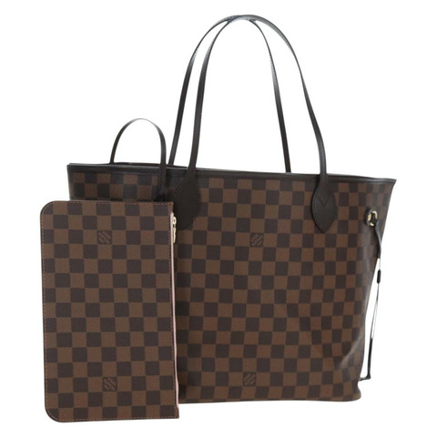 路易威登 Damier Ebene Rose valerine Neverfull 中型包 N41603 正品 am12129M
