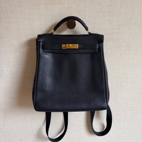【經典黑金✨價錢超優惠❤️】Hermes 愛馬仕kellyado 大號黑金 框B刻