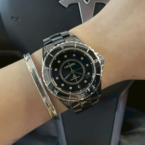 全新💎#香奈兒 #J12黑色滿鑽12鑽 #38mm #有盒子單據