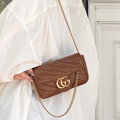 98新好成色🤎#Gucci #迷你棕色馬蒙斜挎包