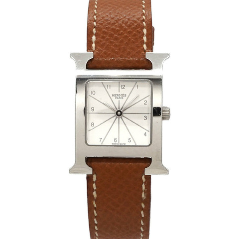 愛馬仕 H-Watch HH1 210 女士腕錶 銀色石英錶 H