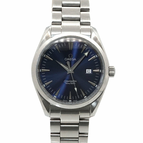 歐米茄海馬系列Aqua Terra 2517 80男錶，日期顯示，藍色錶盤，石英錶