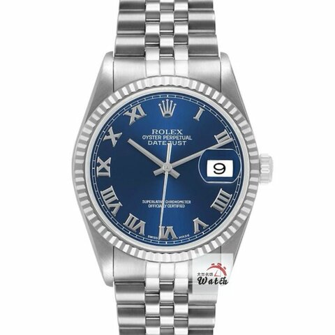【大眾名錶】ROLEX 勞力士16234 Datejust 蠔式日誌 稀少面盤 藍色羅馬時標 台灣AD 大眾名錶G374