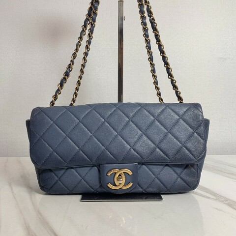 98💖Chanel香奈兒 金扣 漸變色 法棍包 可單肩斜挎