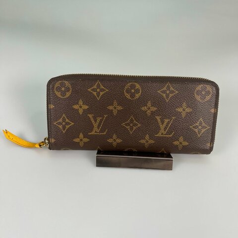 LV M6157 老花黃拉鍊長夾