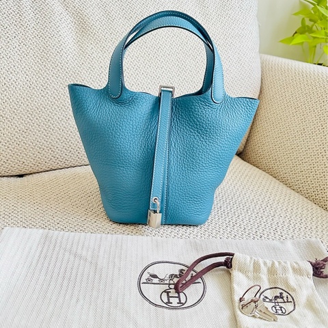 ~~Hermes Picotin 18 菜籃子 新牛仔藍銀扣~~