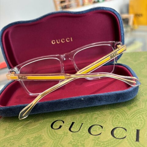 Gucci 水晶方形男士眼鏡 GG0561ON 005