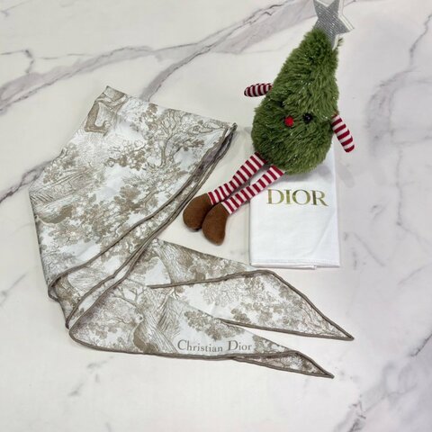DIOR Toile de Jouy Sauvage圖騰絲巾