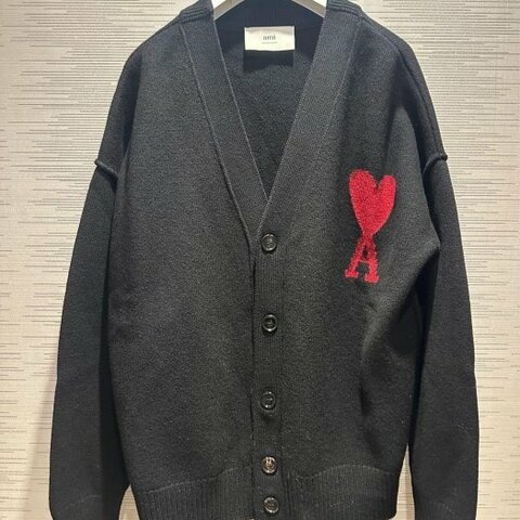 💎Han's house精品服飾💎AMI PARIS 愛心 毛衣 開衫外套 葡萄牙製 男女共穿 可手水洗 現貨 L 原價19200