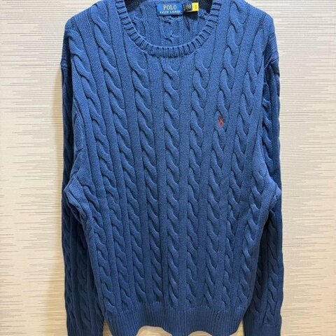 💎Han's house精品服飾💎Ralph Lauren polo RL 小馬 麻花 粗 針織 毛衣 棉質 現貨 XL