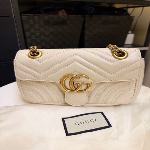 Gucci Marmont Bag 小號 白色肩背包 22cm