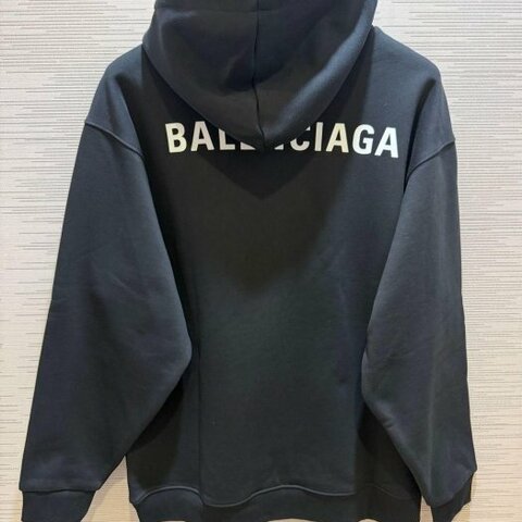 💎Han's house精品服飾💎Balenciaga 巴黎世家 刺繡 LOGO 帽T寬版 男女共穿 葡萄牙製 現貨 XS ~ XXXL 原價34500