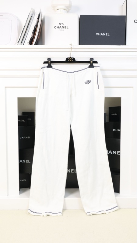 Chanel 05年运动方标系列白色长裤