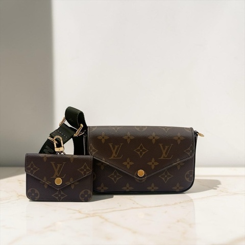 莉亞精品♡ LV M80091 三合一綠背帶 二手美包