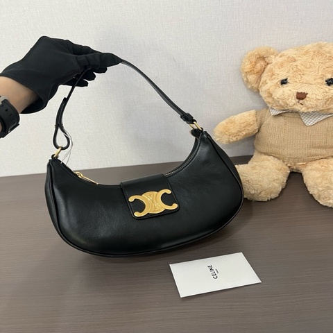 Celine/賽琳 黑金AVA TRIOMPHE腋下包肩背包