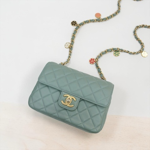 莉亞精品♡ Chanel AS3737 籌碼方胖 二手美包
