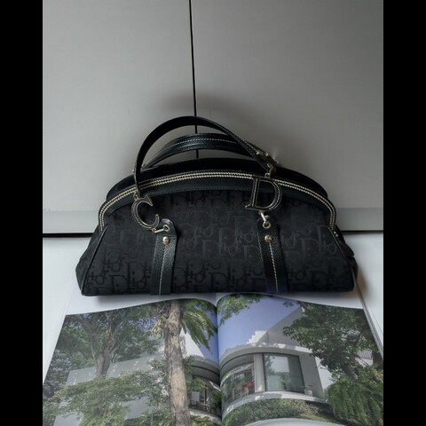 Dior 絕版刺繡緹花布古典提包
