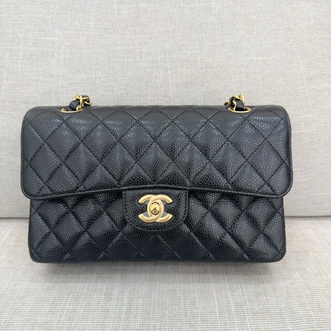 JK國際二手精品✨Chanel cf23黑金荔枝 芯片款