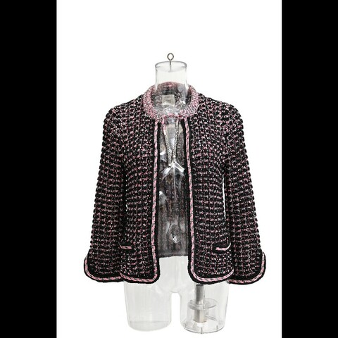 Chanel 12年彩色编织链条领口外套