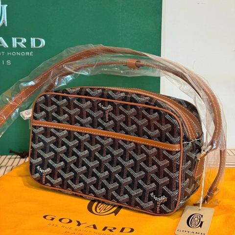 goyard 戈雅棕色相機包 goyade相機包