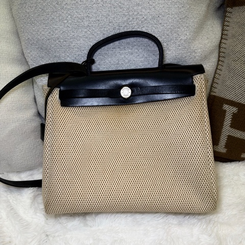 Hermes/ Herbag 31/ 米黑編織