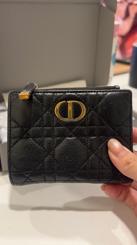Dior小羊皮短夾有零錢袋