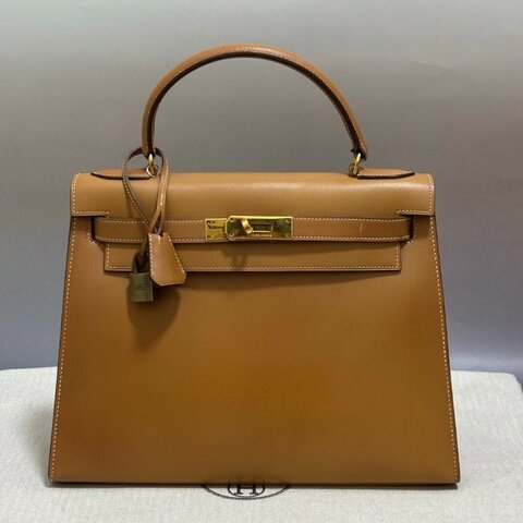 愛馬仕Hermes Kelly28 金棕Chamonix皮