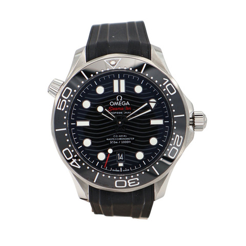 OMEGA 歐米茄 Seamaster Diver 300M 腕錶 黑色錶盤 膠帶 不鏽鋼 210.32.42.20.01.001