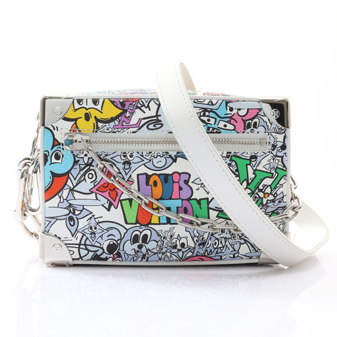 LOUIS VUITTON LV 路易威登 Mini Soft Trunk Comics 肩背包 白色帆布 M82008 M82008