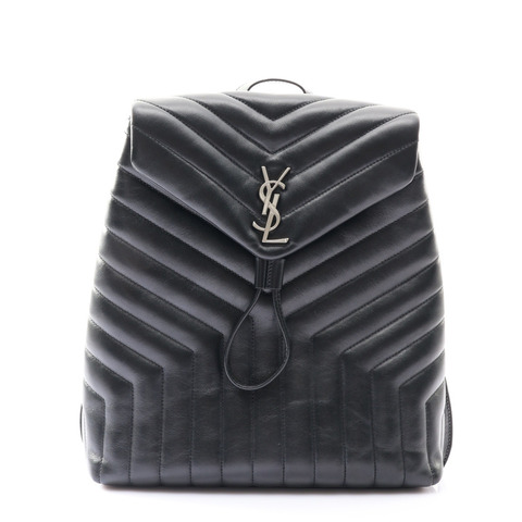 SAINT LAURENT YSL 聖羅蘭 Loulou Backpack 後背包 黑色 牛皮 487219 487219