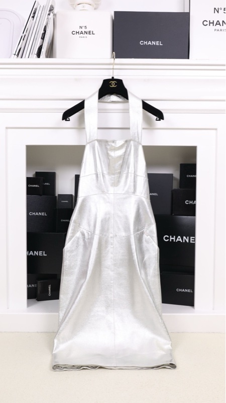 Chanel 99年秀款银色小羊皮连衣裙