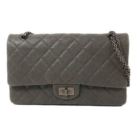 CHANEL 牛皮皮革2.55 Large鏈帶肩背袋