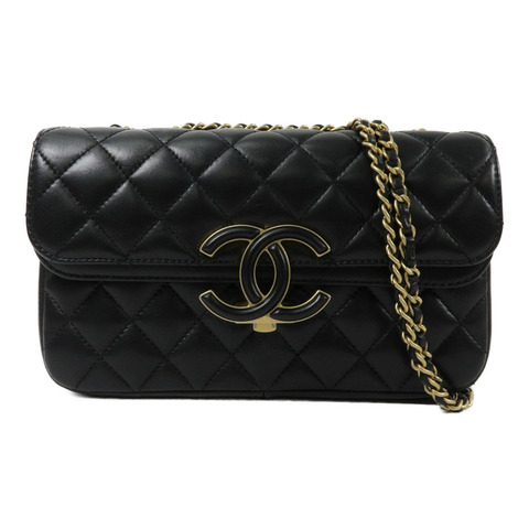 CHANEL 羊皮皮革CC Chic Flap Bag鏈帶肩背袋