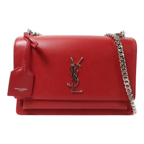 SAINT LAURENT 牛皮皮革Sunset Medium鏈帶肩背袋