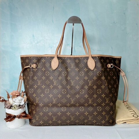 LV Neverfull GM老花帆布托特包