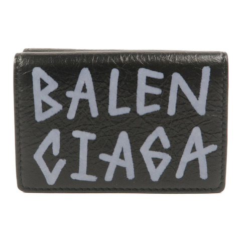 BALENCIAGA 牛皮皮革Trifold Mini Wallet錢包