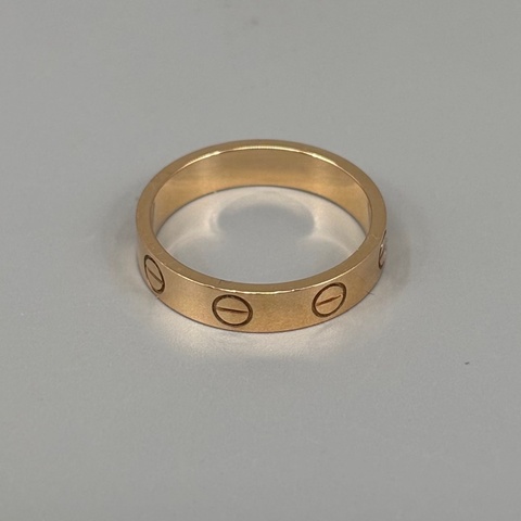 Cartier 卡地亞 玫瑰金LOVE系列窄版戒指 49碼
