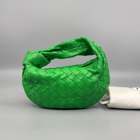 Bottega Veneta 葆蝶家 綠色全皮編織Jodie打結包 尺寸23*12