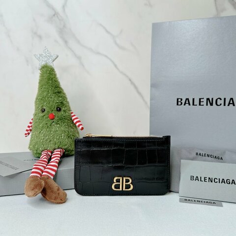 BALENCIAGA 鱷魚紋零錢卡包