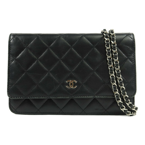 CHANEL 羊皮皮革Wallet On Chain鏈帶肩背袋