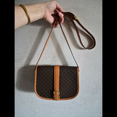 Celine 老花馬鞍包 Vintage 老 Celine