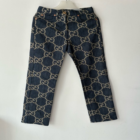 Gucci 丹寧滿版雙G長褲👖26